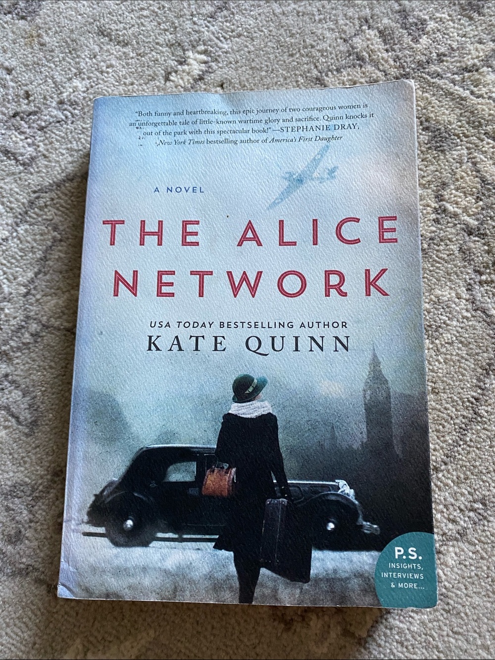 kate quinn The Alice Network - Red Title on Cream/Gray Cover